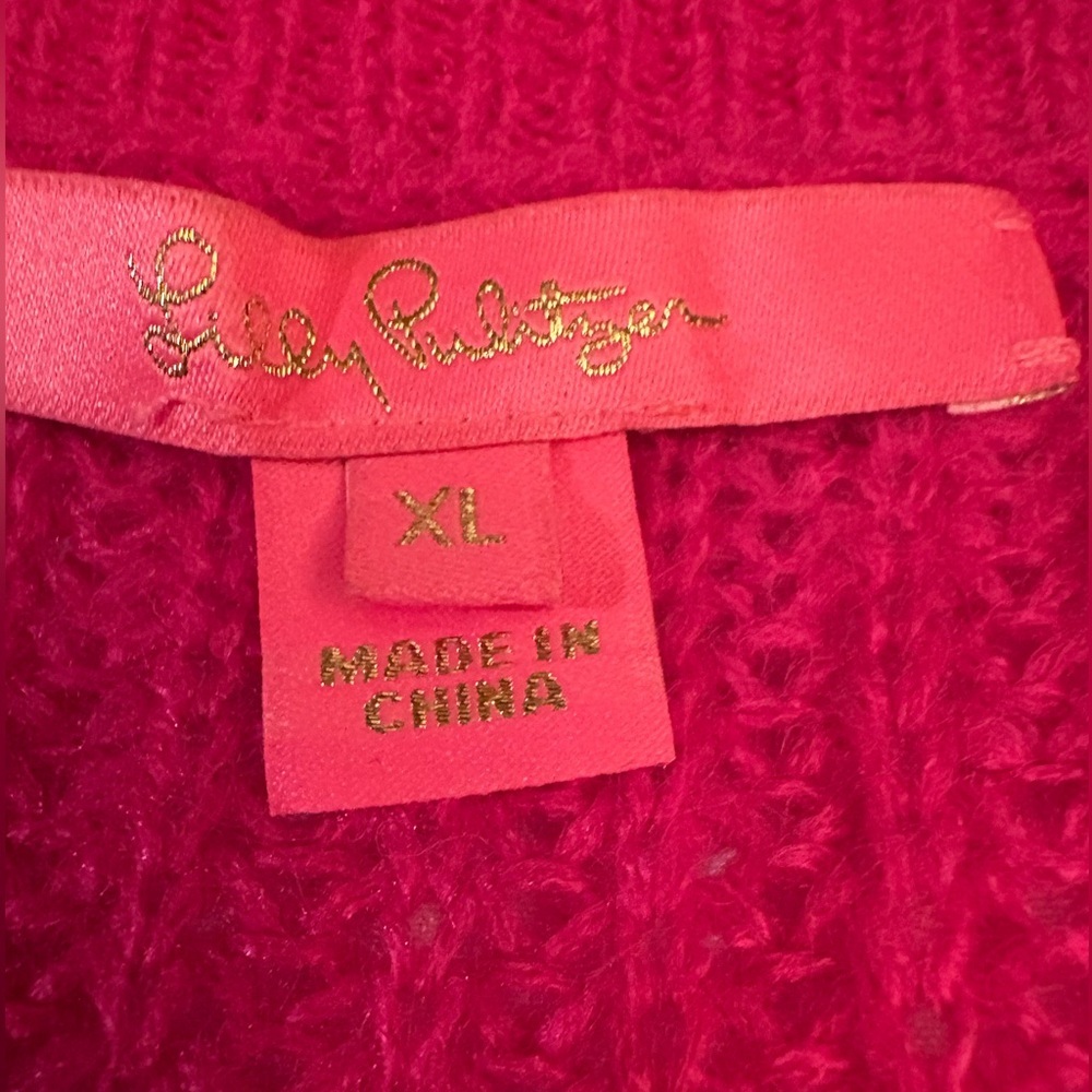 Lilly Pulitzer Skylynn Sweater in Berry Soiree Size  XL - Picture 5 of 8